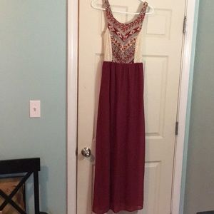 Flying Tomato maroon maxi dress